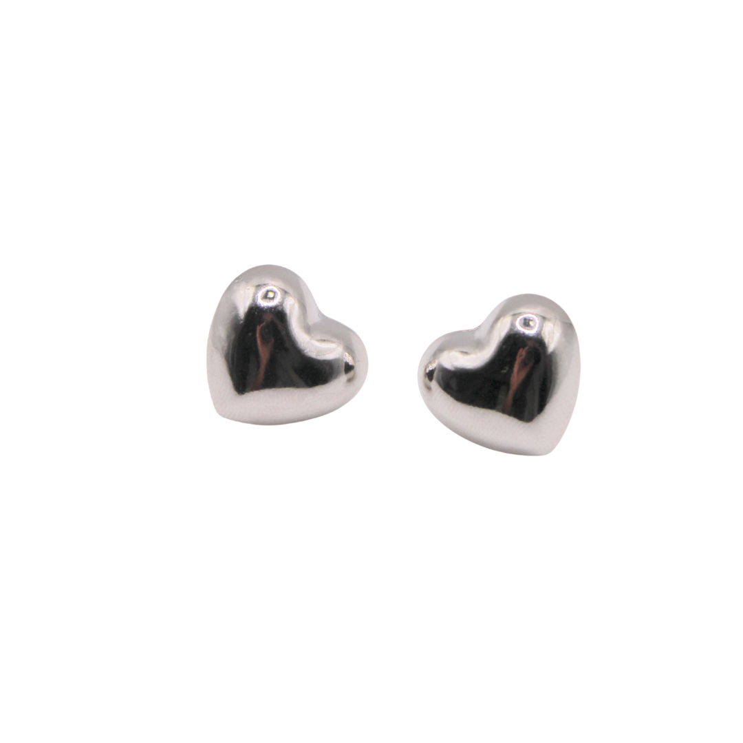 Big Heart Stud Earrings