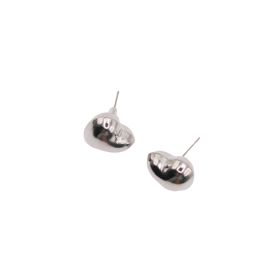 Big Heart Stud Earrings