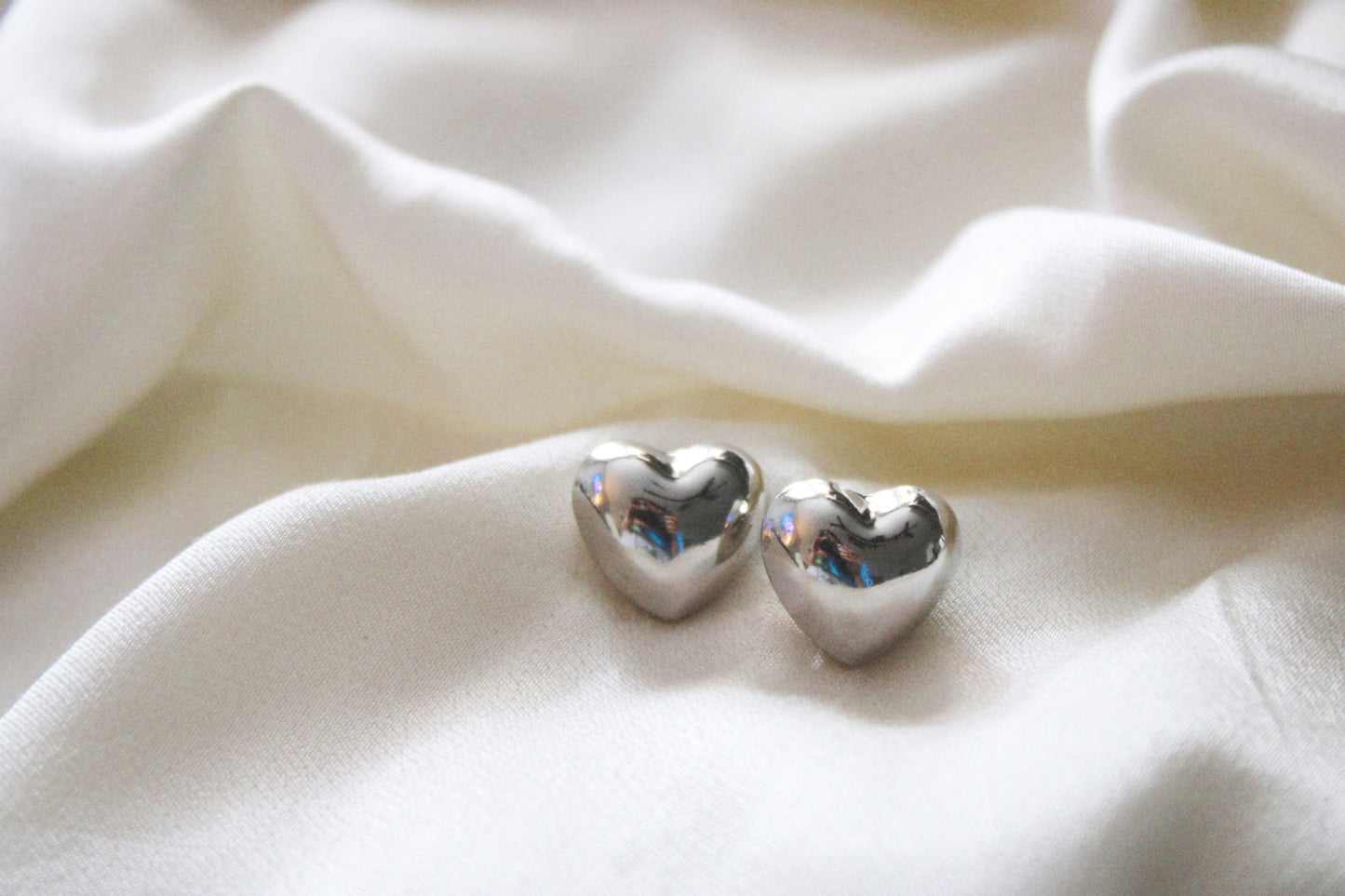 Big Heart Stud Earrings