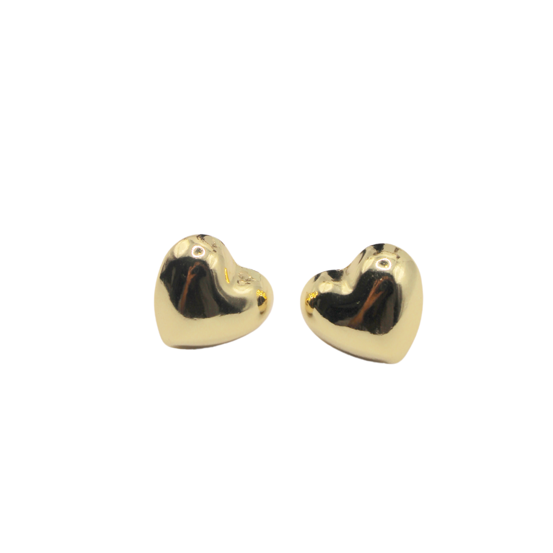 Big Heart Stud Earrings