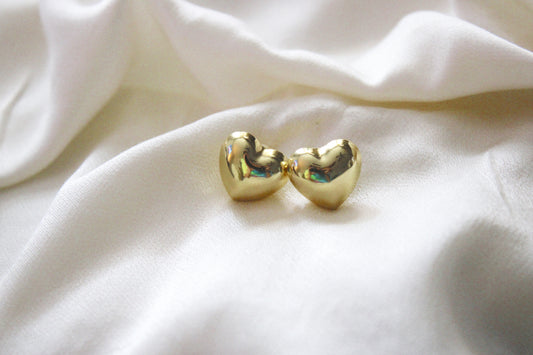 Big Heart Stud Earrings