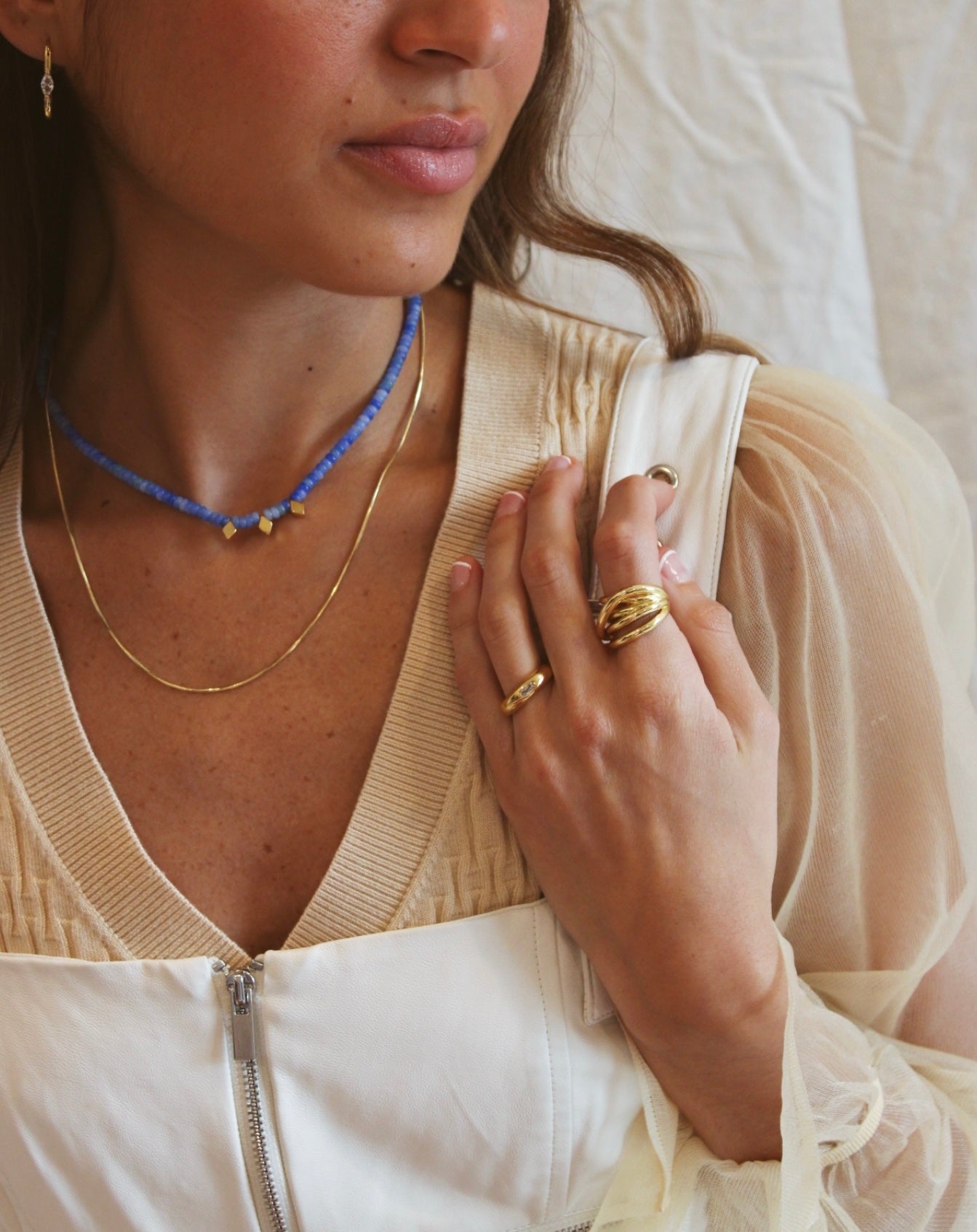 Blue Skies Beaded Necklace